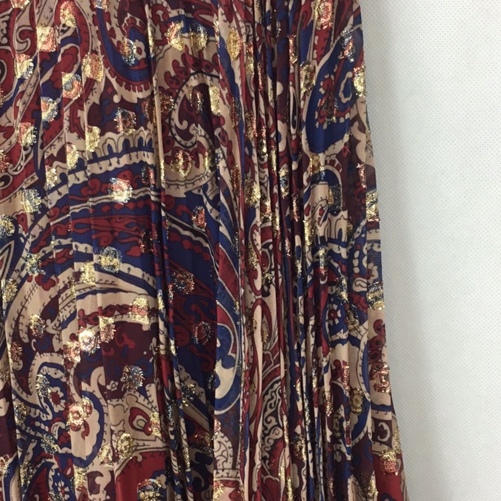 HAUTE HIPPIE Sunburst Metallic Print Skirt - Picture 6 of 12